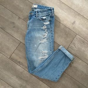 Hollister ripped boyfriend jeans